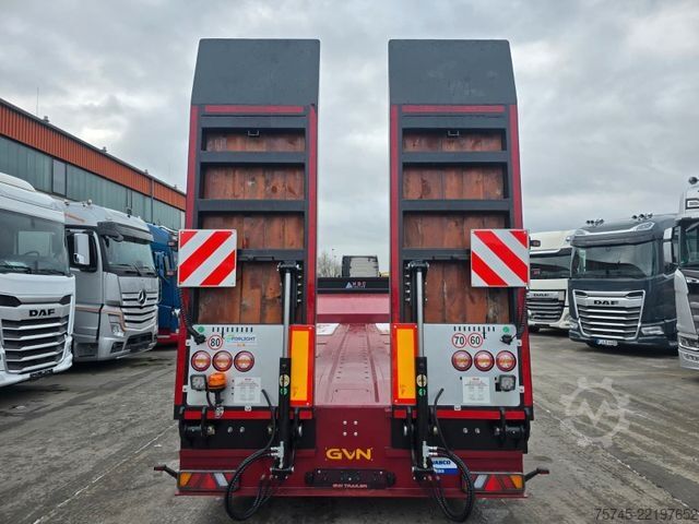 Low loader semitrailer  GVN * 3GVN * LENK-& LIFTACHSE*HYDR. RAMPEN * NEU