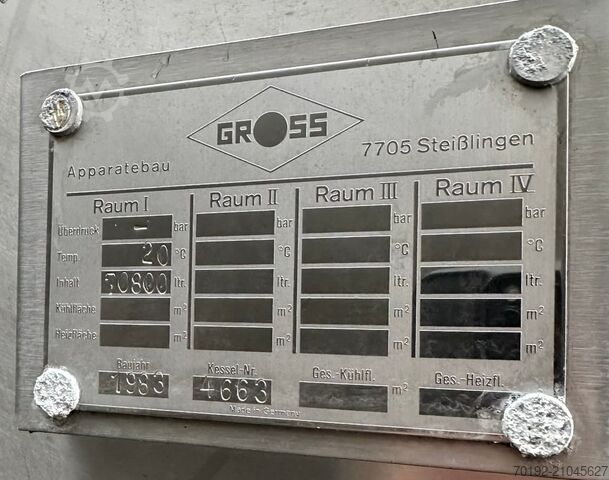 70800 Liter Lagerbehälter aus V2A Gross Apparatebau 9540