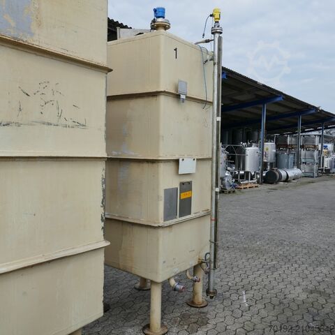 2500 liter rectangular tank made of V2A stainless steel  9528