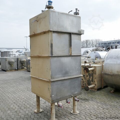 2500 liter rectangular tank made of V2A stainless steel  9528
