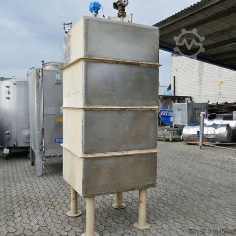 2500 liter rectangular tank made of V2A stainless steel  9528