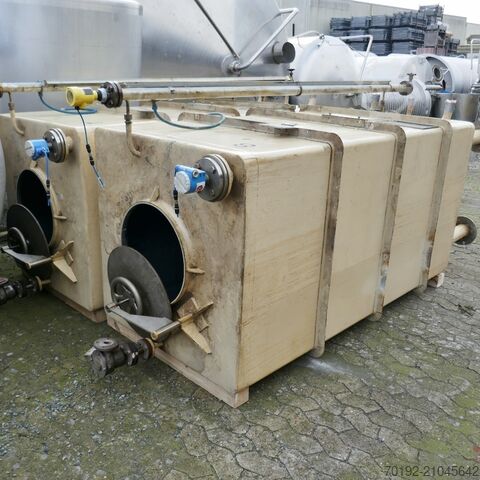 2500 liter rectangular tank made of V2A stainless steel  9528