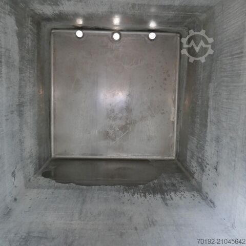 2500 liter rectangular tank made of V2A stainless steel  9528