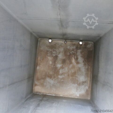 2500 liter rectangular tank made of V2A stainless steel  9528
