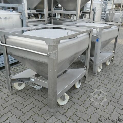 570 Liter fahrbarer Schüttgutcontainer aus V2A UCON 9517