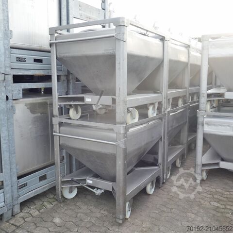 570 Liter fahrbarer Schüttgutcontainer aus V2A UCON 9517