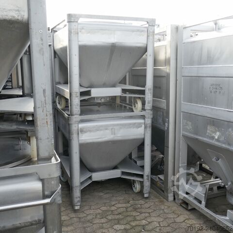 570 Liter fahrbarer Schüttgutcontainer aus V2A UCON 9517