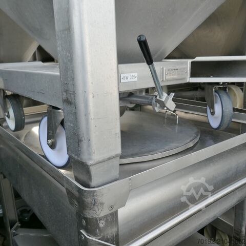 570 Liter fahrbarer Schüttgutcontainer aus V2A UCON 9517