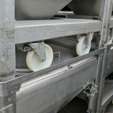 570 Liter fahrbarer Schüttgutcontainer aus V2A UCON 9517