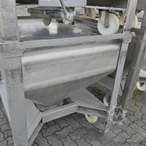 570 Liter fahrbarer Schüttgutcontainer aus V2A UCON 9517