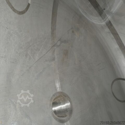 11,800 liter food-grade storage tank made of V2A (stainless steel).  9512