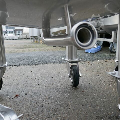 300 Liter fahrbarer Behälter aus V2A  9502
