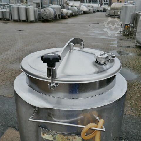 300 Liter fahrbarer Behälter aus V2A  9502