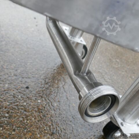 300 Liter fahrbarer Behälter aus V2A  9502