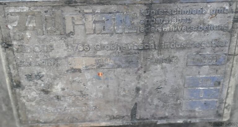 500 Liter Behälter aus V2A  9483