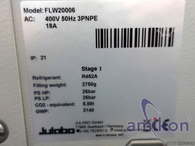 Labor & Industrie Neuzustand Julabo FLW20006 Umlaufkühler