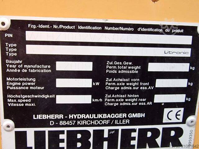 Radbagger Liebherr A900C - 95 KW - Central Greasing -