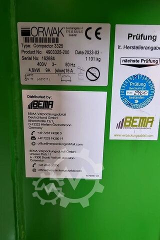 Papierpresse Orwak Compactor 3325