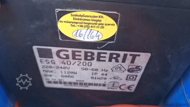 Elektroschweißverfahren, Elektrofitting Geberit ESG 40/200