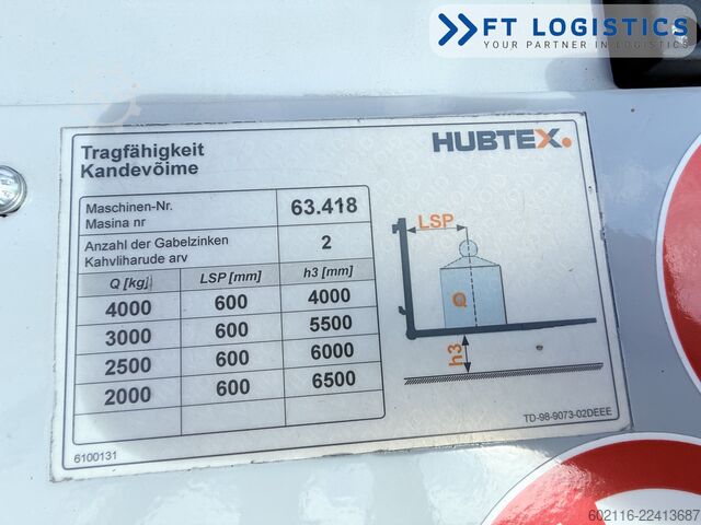 4-way forklift Hubtex DQ40D DIESEL TRIPLEX 6500 FREE-LIFT TOP1
