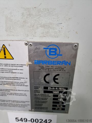 Flat gluing machine Barberan CALH-4-1600