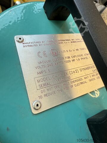 Vacuum cleaner ATEX Category 3, Zone 22 DYNABRADE 61431