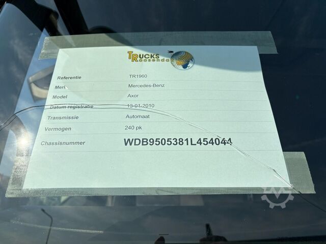 Refrigerated/freezer transport Mercedes-Benz Axor 1824 + CARRIER SUPRA 750 + DHOLLANDIA 2000...