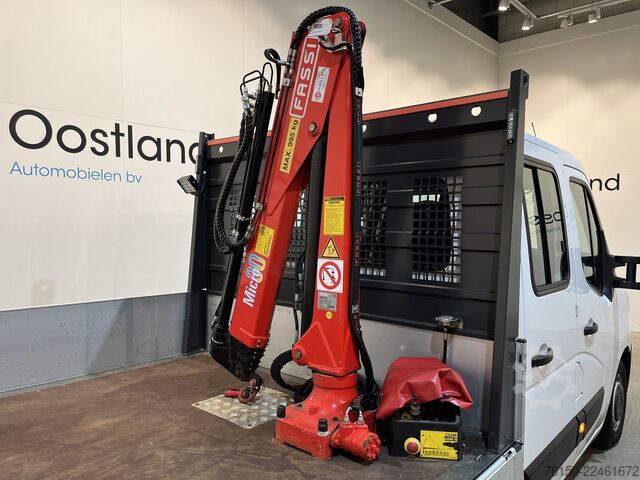 Platform truck with crane Renault Master 2.3 dCi 145 PK L3 DC Dubbel Cabine Open ...