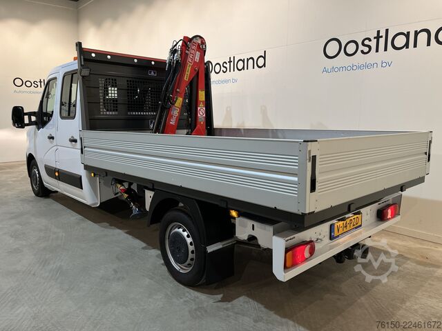 Platform truck with crane Renault Master 2.3 dCi 145 PK L3 DC Dubbel Cabine Open ...