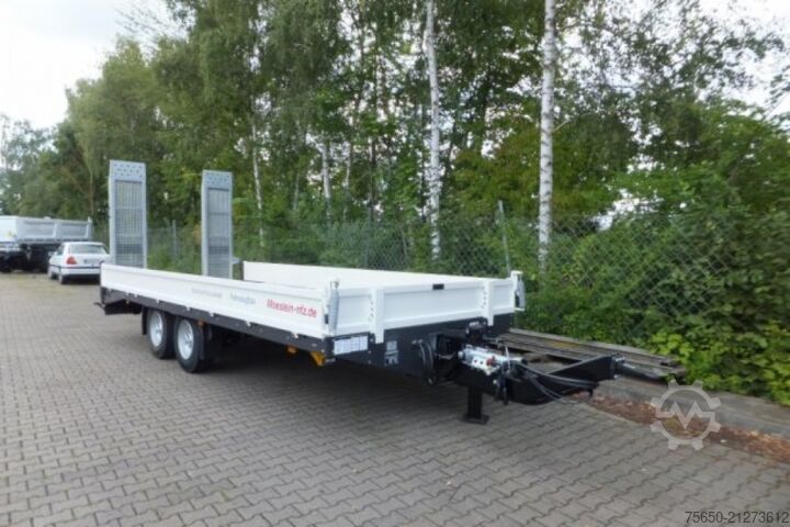 Low loader trailer Möslein TTT 11- 6,28 Weiß  Neuer Tandemtieflader