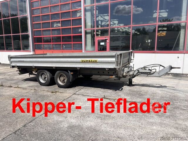Dreiseitenkipper Anhänger Humbaur htk105024 Tandemkipper- Tieflader