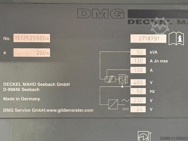 Vertical machining center DECKEL MAHO DMF 250 Linear