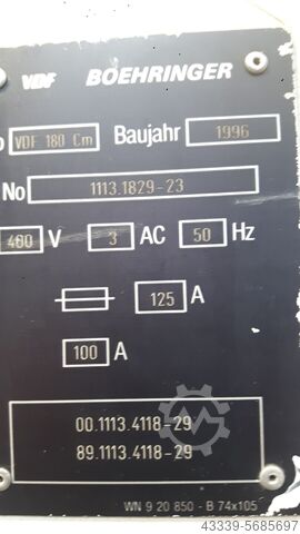 VDF Boehringer cm180 Ersatzteile VDF Boehringer cm180
