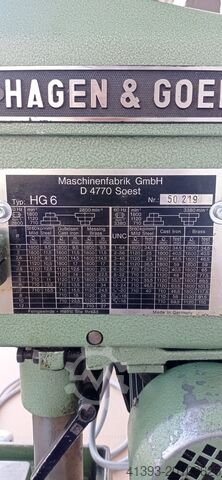 Gewindeschneidmaschine, Gewindebohrmasch Hagen & Goebel HG6