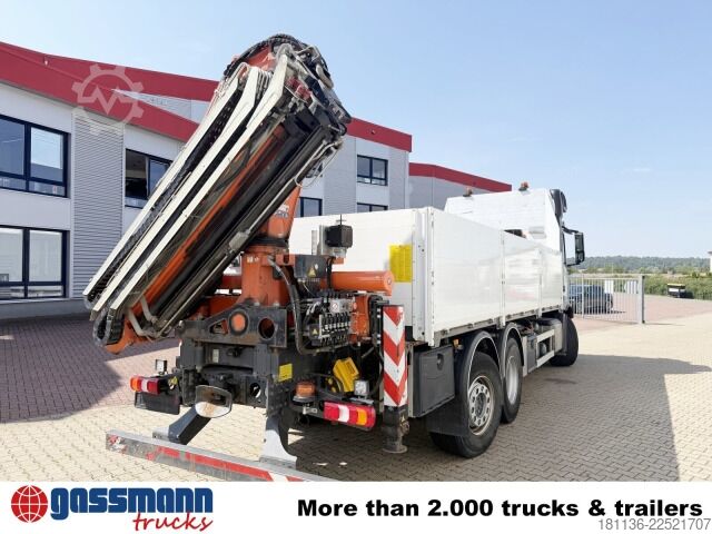 Flatbed truck Mercedes-Benz Actros 2746 L 6x2, Kran Atlas 240.2E-A4, Funk,