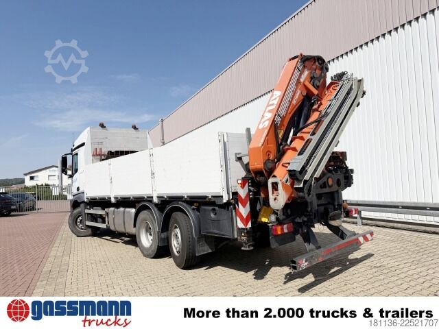 Flatbed truck Mercedes-Benz Actros 2746 L 6x2, Kran Atlas 240.2E-A4, Funk,