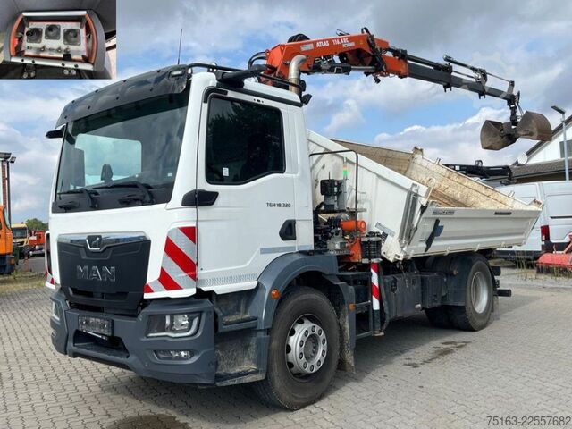 Dreiseitenkipper LKW MAN TG-M 18.320 4x2 2-Achs Kipper Kran Atlas 116.4RC