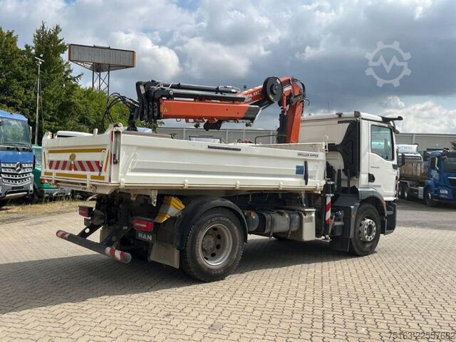 Dreiseitenkipper LKW MAN TG-M 18.320 4x2 2-Achs Kipper Kran Atlas 116.4RC