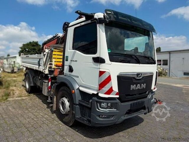 Kipper LKW MAN TG-M 18.320 4x2 2-Achs Kipper Kran Atlas 116.4RC