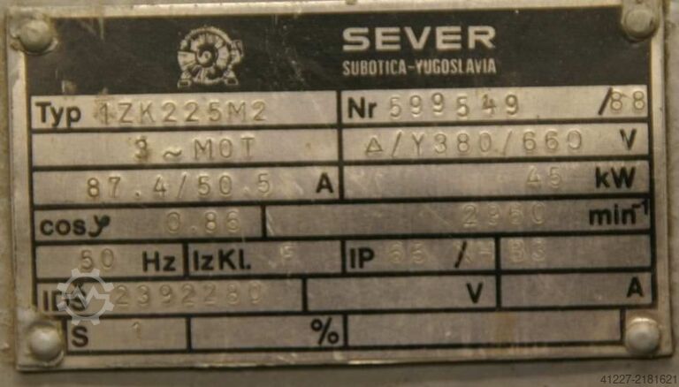 Electric motor 45 kW 2960 Rpm SERVER 1ZK225M2
