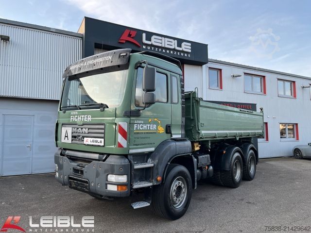Three-sided tipper truck MAN TGA 26.430 6x4BB*Meiller Kipper*AP-Achsen*Blatt*