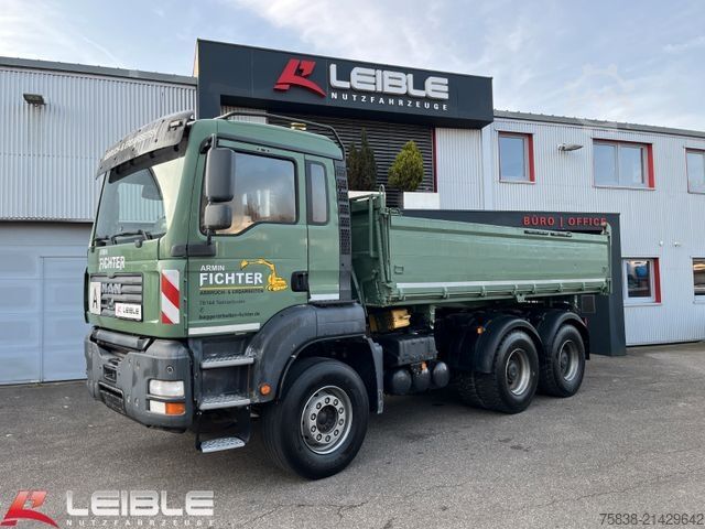 Three-sided tipper truck MAN TGA 26.430 6x4BB*Meiller Kipper*AP-Achsen*Blatt*
