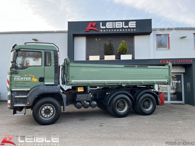 Three-sided tipper truck MAN TGA 26.430 6x4BB*Meiller Kipper*AP-Achsen*Blatt*