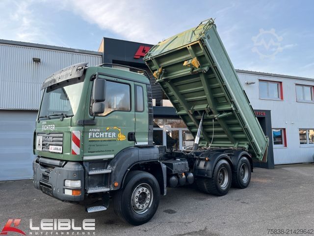 Three-sided tipper truck MAN TGA 26.430 6x4BB*Meiller Kipper*AP-Achsen*Blatt*