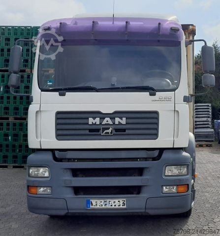 Flatbed truck with tarp MAN 26.390 TGA*7,5m Pritsche*2,5 to LBW*AHK*B/L*Lift