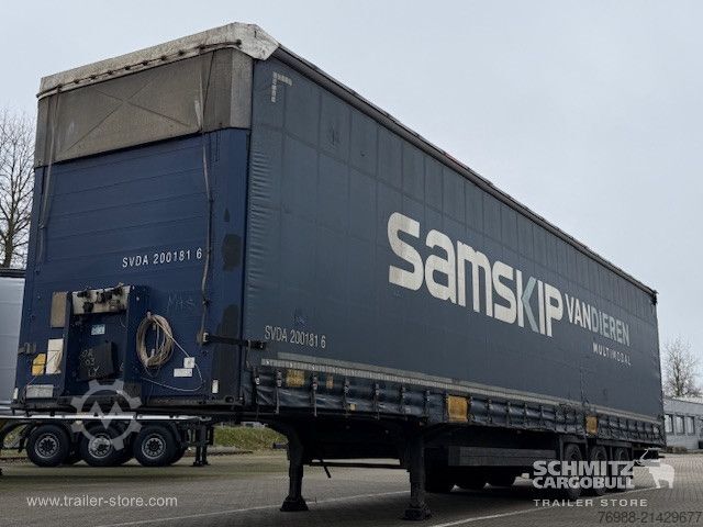 Open semitrailer with tarp Schmitz Cargobull Curtainsider Mega