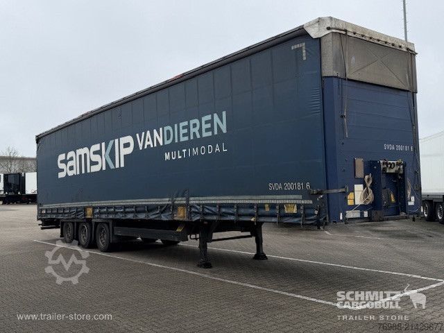 Open semitrailer with tarp Schmitz Cargobull Curtainsider Mega