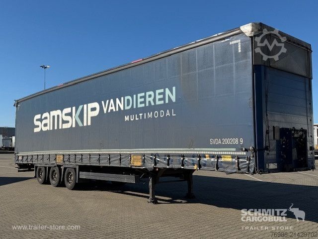 Open semitrailer with tarp Schmitz Cargobull Curtainsider Mega