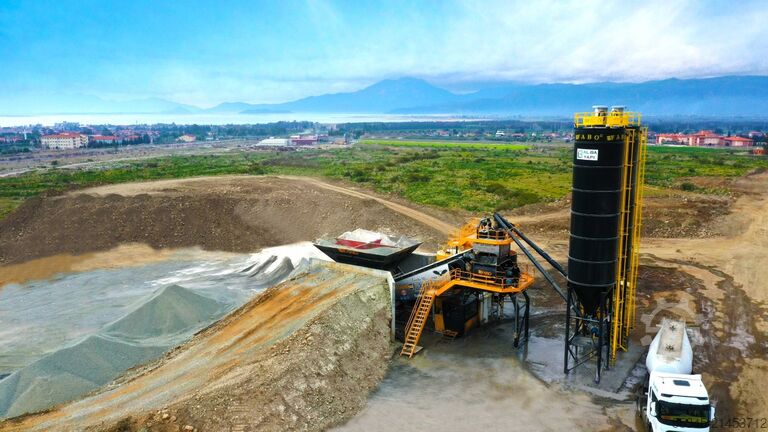 Mobile Concrete Batching Plant FABO Mobile Concrete Batching Plant 100 m3/h Mobile Concrete Batching Plant