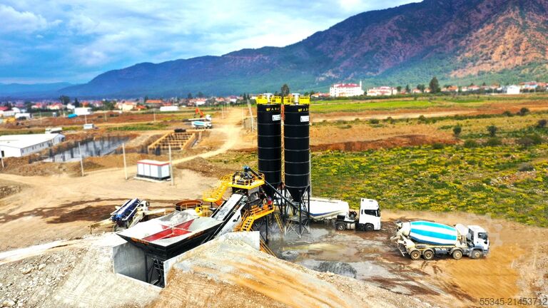 Mobile Concrete Batching Plant FABO Mobile Concrete Batching Plant 100 m3/h Mobile Concrete Batching Plant